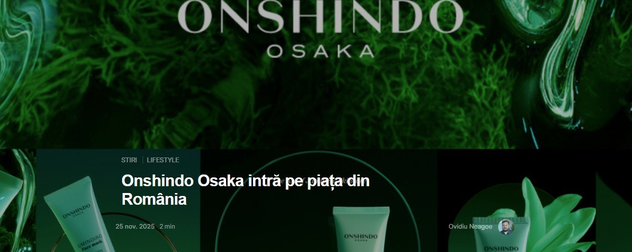1.Intrare oficială pe piața din România – Știri pe Surse – Onshindo Osaka