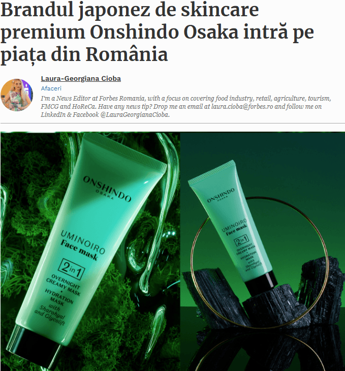 2.Prezentare în Forbes România – Lansarea Onshindo Osaka